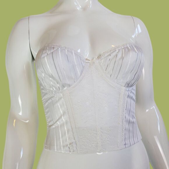 Vintage Lady Manhattan White Strapless Corset Bra - Picture 1 of 13